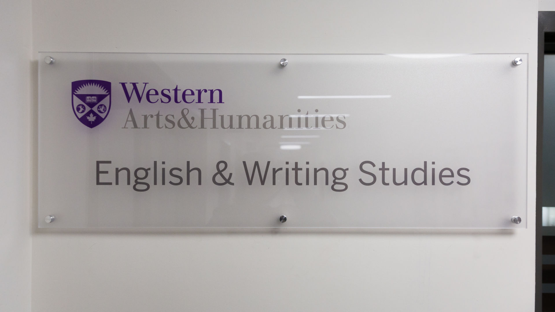 English Department Sign
